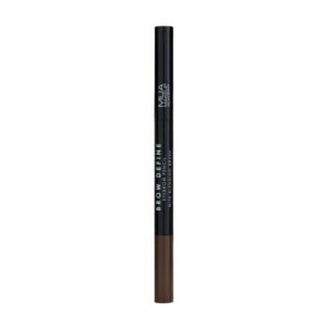 mua brow define eyebrow pencil with blending brush dark brown