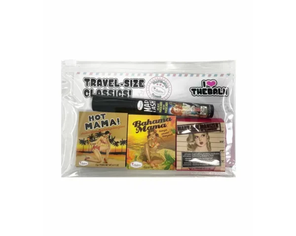 TRAVEL BAG SET 4PCS (BAHAMA MAMA HOT MAMA MARY LOU MAD LASH) THEBALM