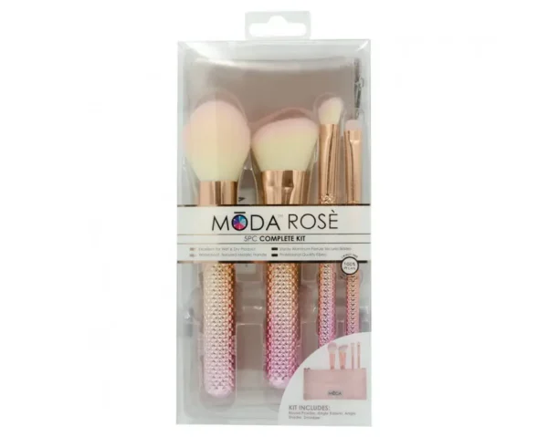ROSE COMPLETE KIT BRUSH SET 5PC MODA ROYAL BRUSH 3